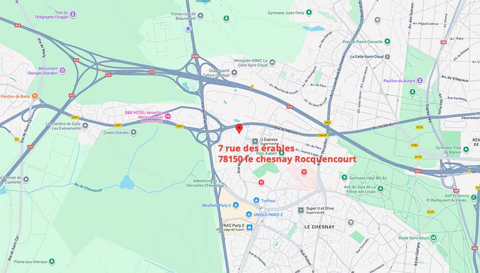 Plan d'accès au cabinet de Sarah Boëhm, praticienne en hypnose clinique Yvelines (78)